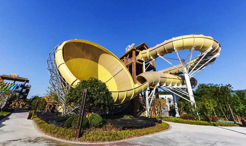 Commercial Fiberglass Water Pool Slides / Medium Tornado Water Slide for Water Park
