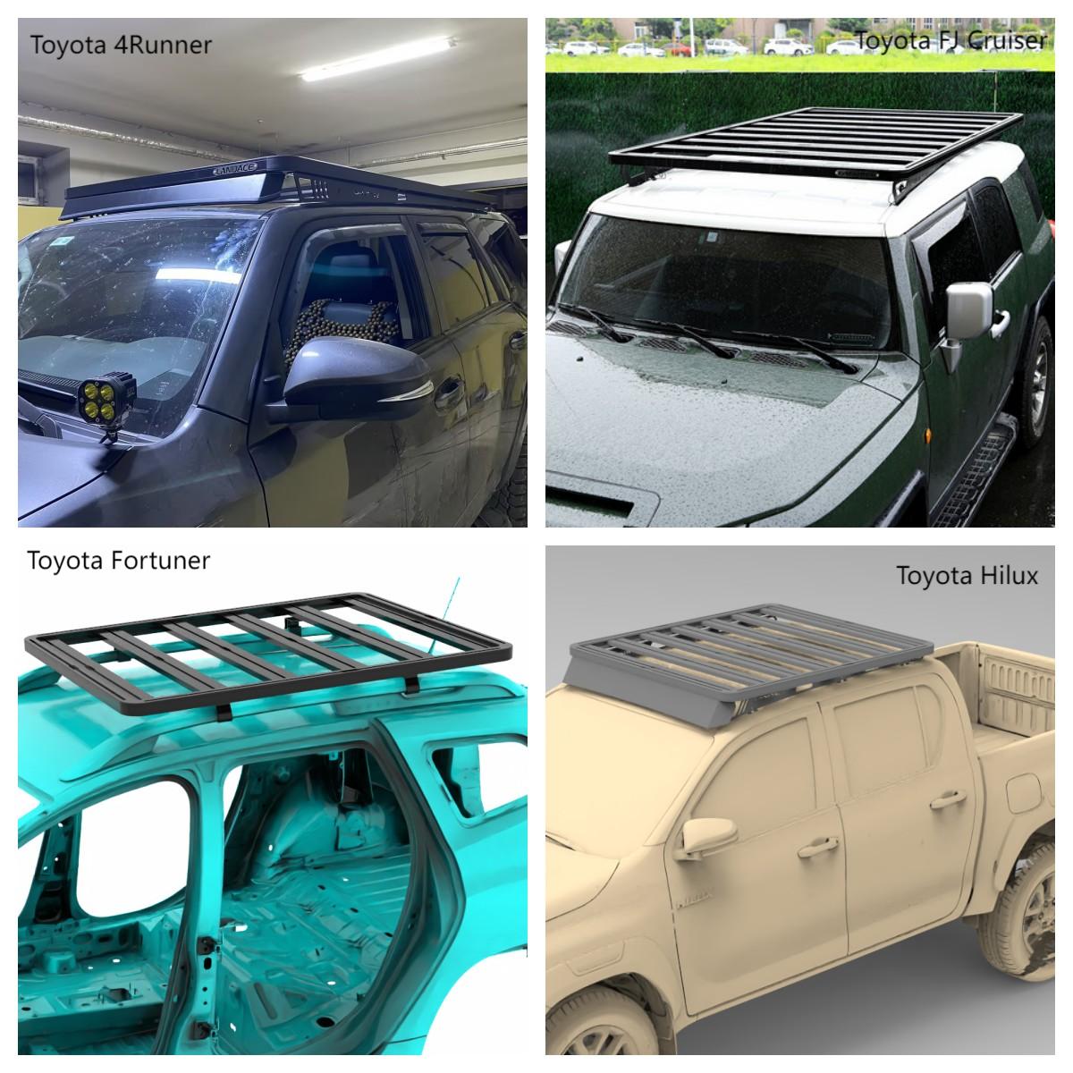 Easy Installation Aluminium Car Roof Racks for Jeep Wrangler JT JK JL 100% Inspection