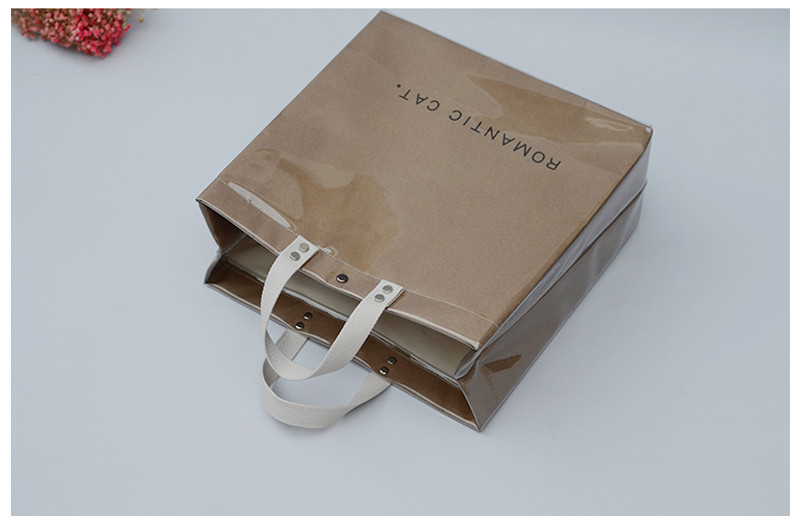 Personalized Grocery L36*D15*H35 Cm Black PVC Handbags