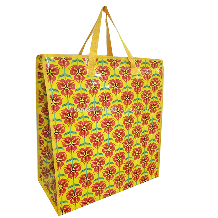 Factory And Customized Durable Transparent PP Plastic Shopping Bag With Logo Printing PP Woven Shopping Bag