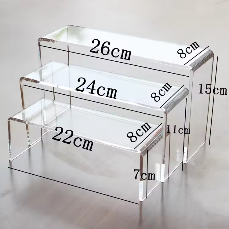 Acrylic Display Riser Stand Toy Organizer , Tabletop Acrylic Cake Display OEM ODM