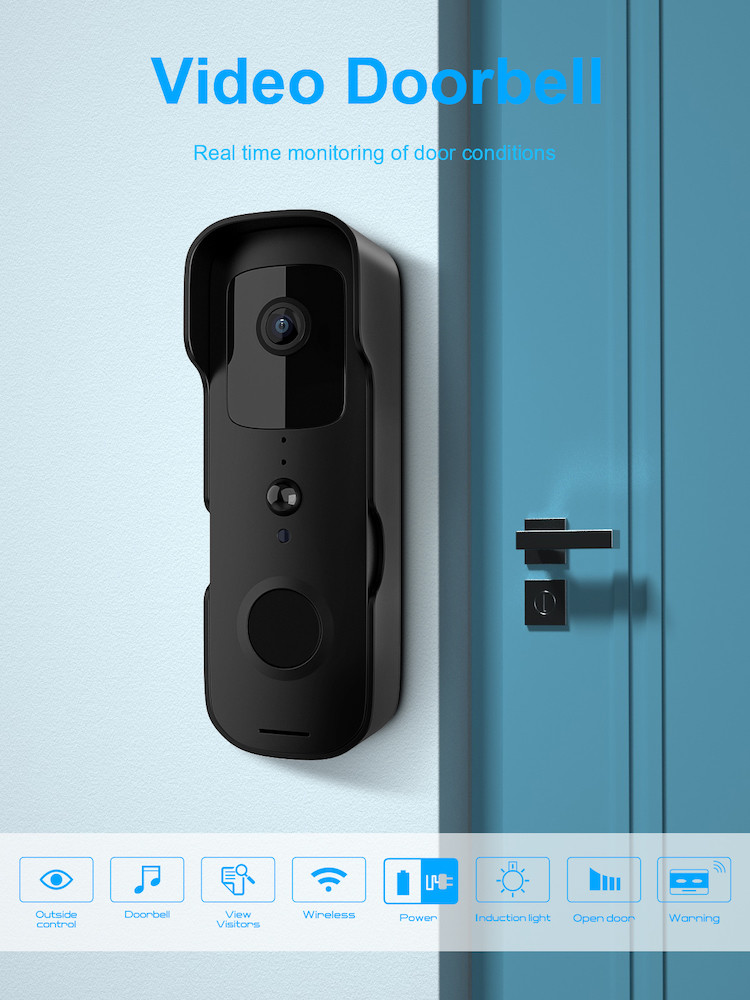 2.4G Smart Hd Wifi Security Doorbell Camera With Chime Night Vision Two-Way Audio