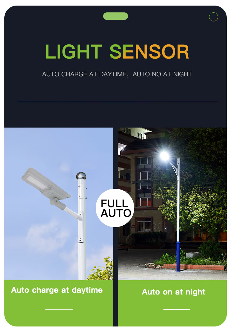 Aluminium Solar Smart Motion Sensor Street Light 100W 200W 300W With Remote Control