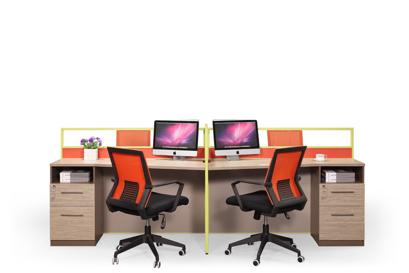 MDF Material Computer Workstation Desk , Commercial Office Workstations Custom Colors