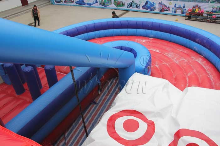 U - Shape Giant Inflatable Outdoor Games , Rugged Warrior Challenge 180 Degree