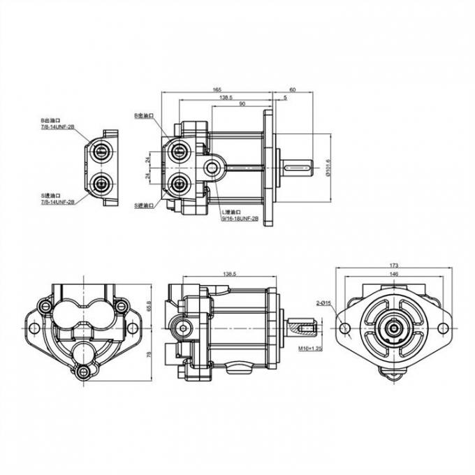 SY485 Excavator Hydraulic Parts Fan Motor 60248398 For Sany Excavator 0