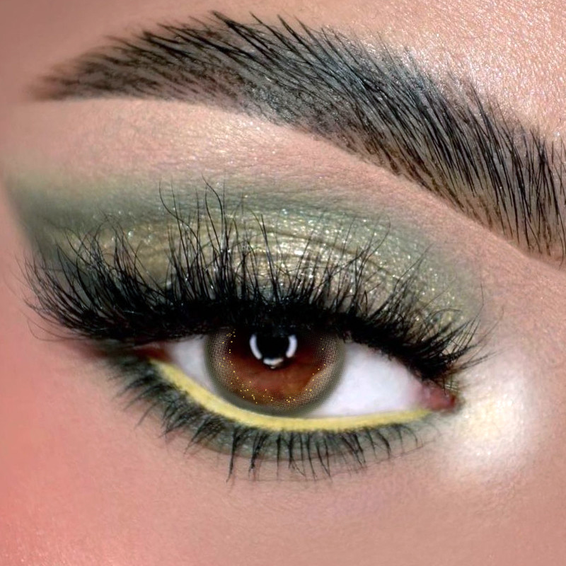 Oem Party Prescribed Colored Contacts 14.2mm Green Brown Blue