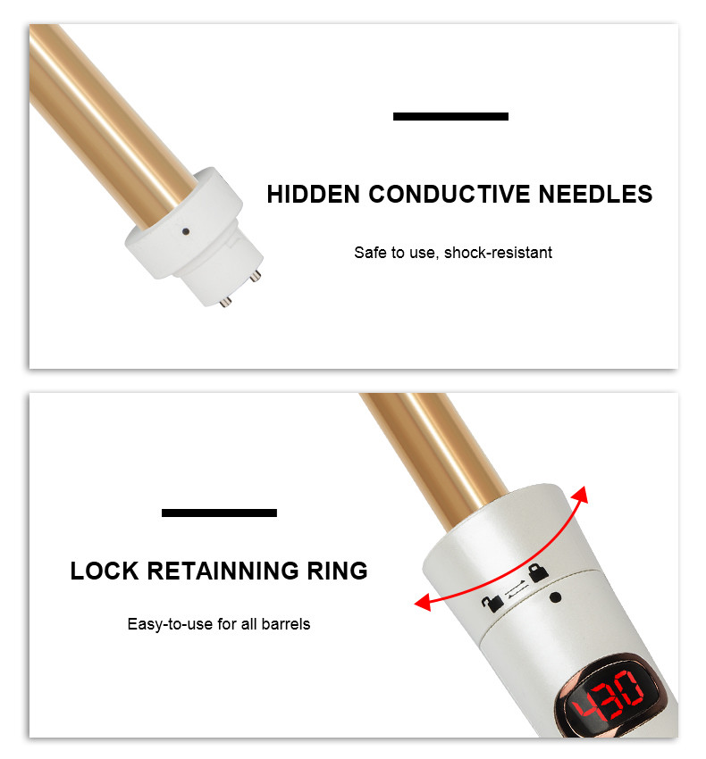 5 In 1 Curling Wand Interchangeable 49W with 360 Degree Swivel Cord