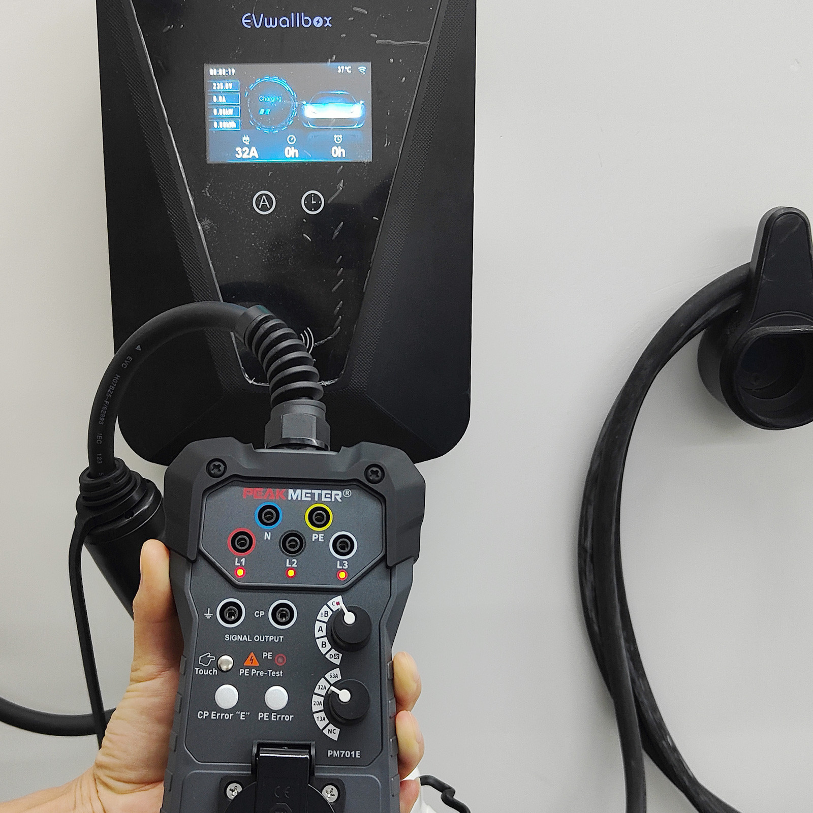 Up To 63A Current Simulation Evse Tester With Ifferent Mold Selection PE CP Leakage Tripping Test