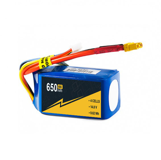 OEM 14.8V 65C-130c 4s 650mah Lipo Battery Quadcopter Drone Battery