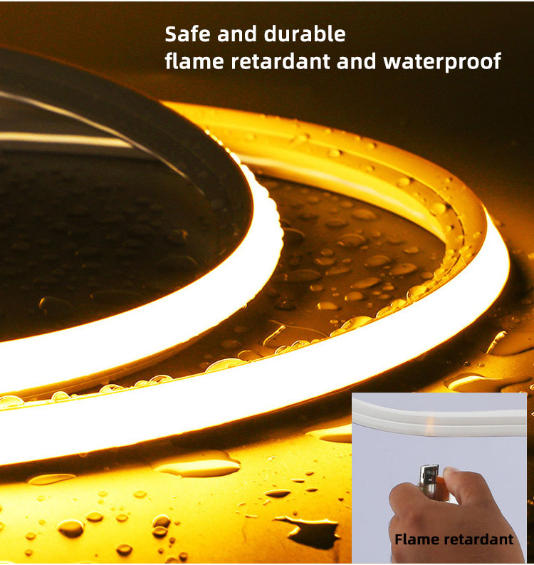 80LM/W Flexible Silicone Led Strip 8x16mm 24V Silicone Led Neon Rope Light