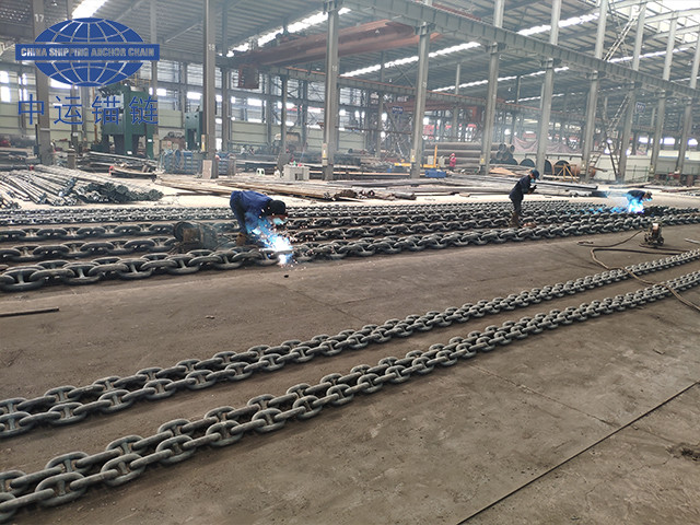 87MM G3 StudLink Anchor Chain In Stock With Certificate Black Painted