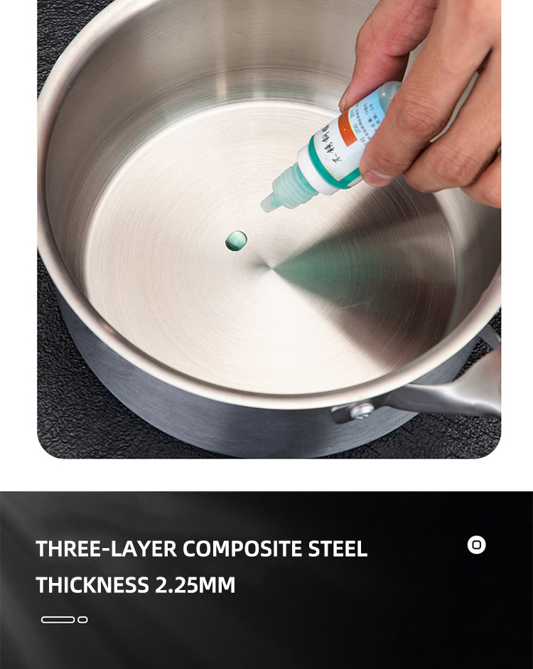 Good Quality Cookware 16 CM Mini Pans Eggs Cooking Fry Pans 18/8 Stainless Steel Frying Pan With Stainless Steel Handle