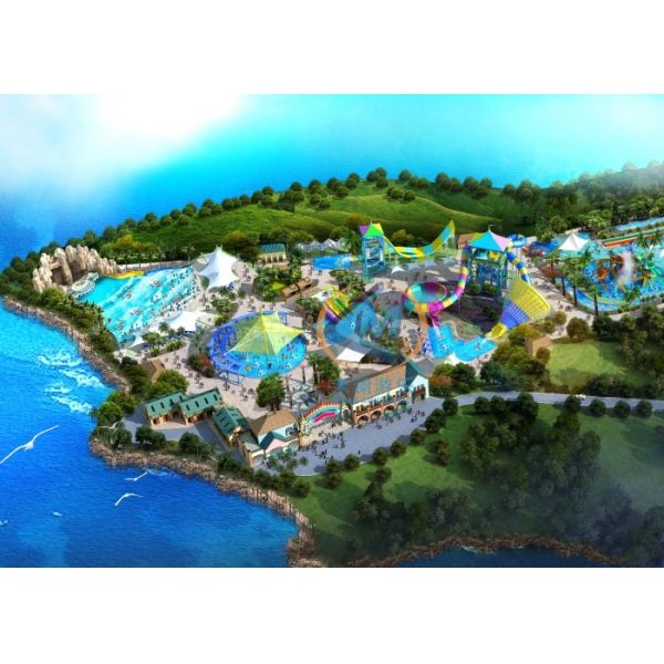 Outdoor Water Park Water Slide Design 10x9m Pool For Commercial Public Park