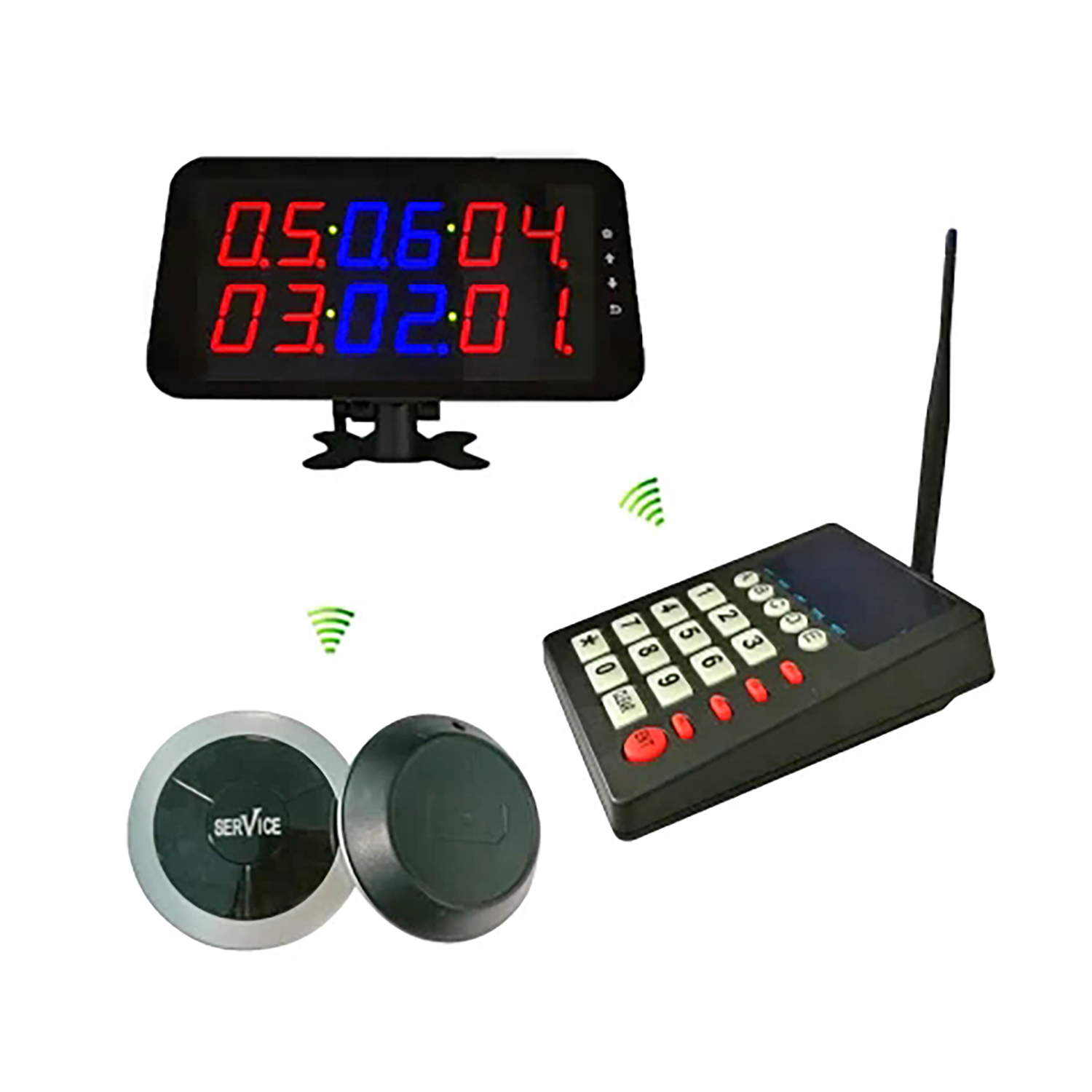 Food City Wireless Paging Queuing System CE Approved 433.92MHz Wireless Calling System