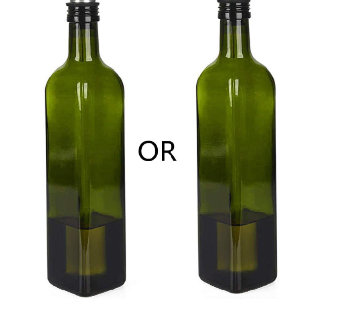 250ml/500ml Olive Oil Mason Jar Kitchen Bottle in Dark Glass Hot Stamping for Kitchen