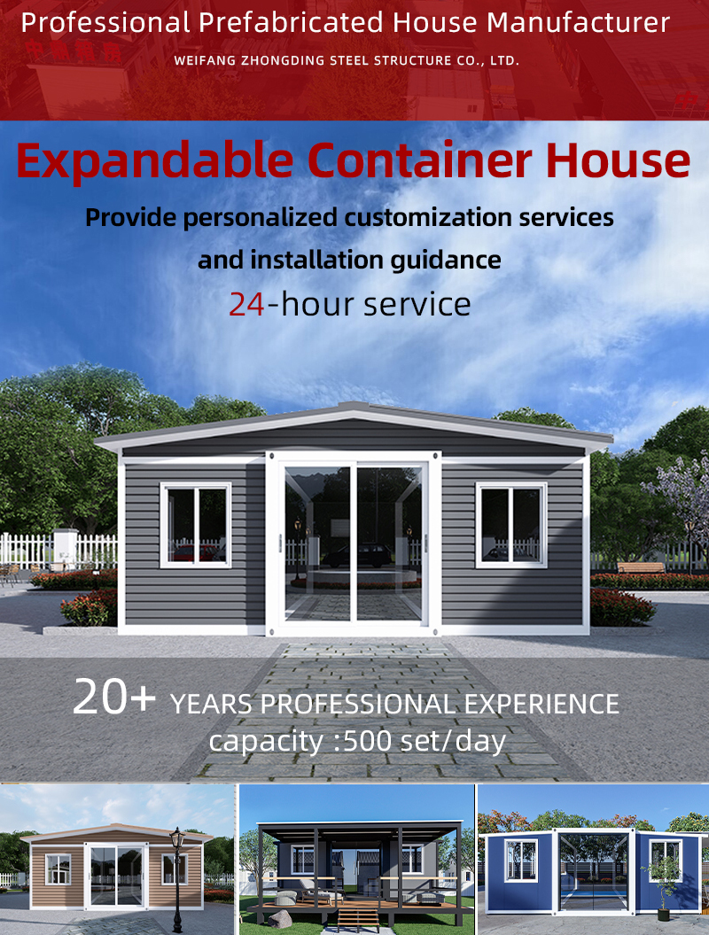 20 Ft Folding Living Container Expandable Home with Customized Color Customization
