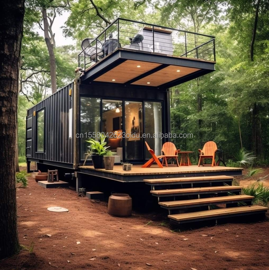 Outdoor 40ft or 20ft Modern Design Expandable Container Home Prefab Residential Prefabricated Tiny House for Living Steel Material