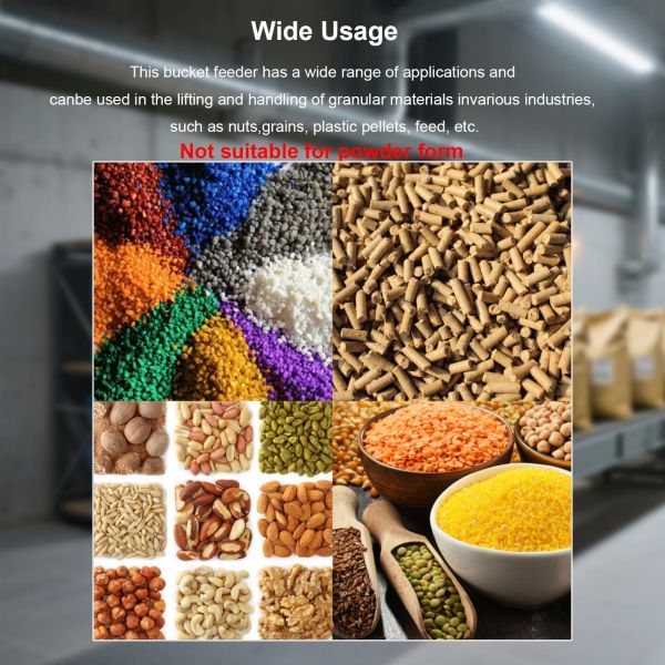 Detailed view of bucket elevator's lifting mechanism