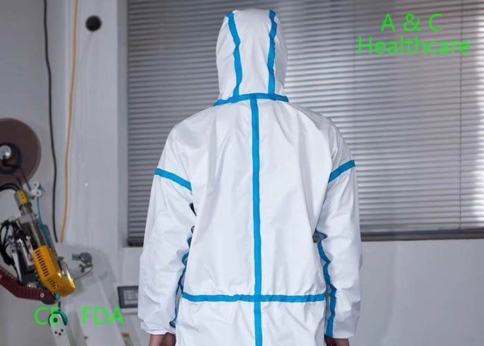 Polypropylene Disposable Painting Overalls With Hood Elastic On Cuff And Ankle