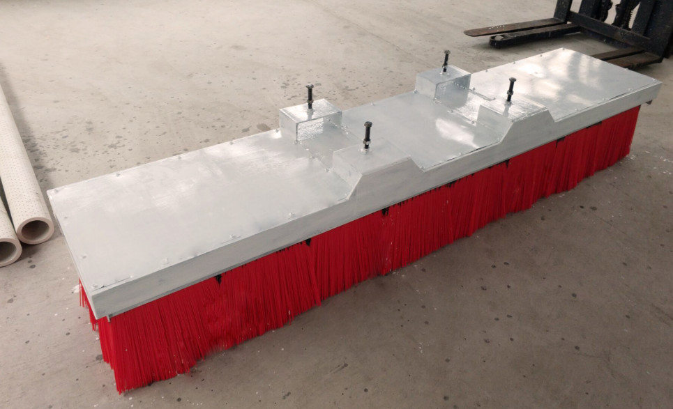 Metal Support 1.5m Forklift Sweeper Attachment Brush