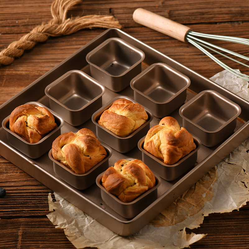 Square Cup Mold Baking Pan Household Kitchen Tool Cake Toast Bread Mould