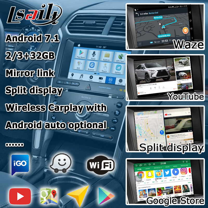 Android car gps navigation box For Explorer SYNC 3 3GB RAM optional carplay android auto