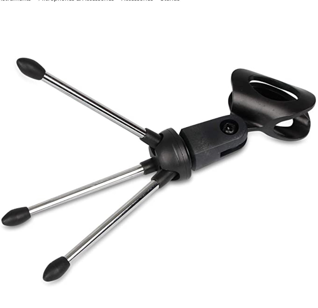 Solid Zinc Alloy Feet FCC 20cm Tripod Mic Stand