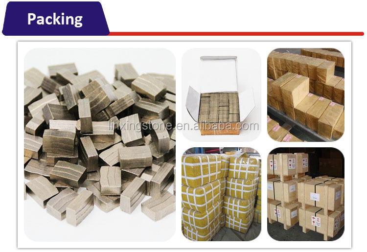 LINXING Diamond Segments for Granite Cutting 900mm-4200mm and Taper Segment Shape