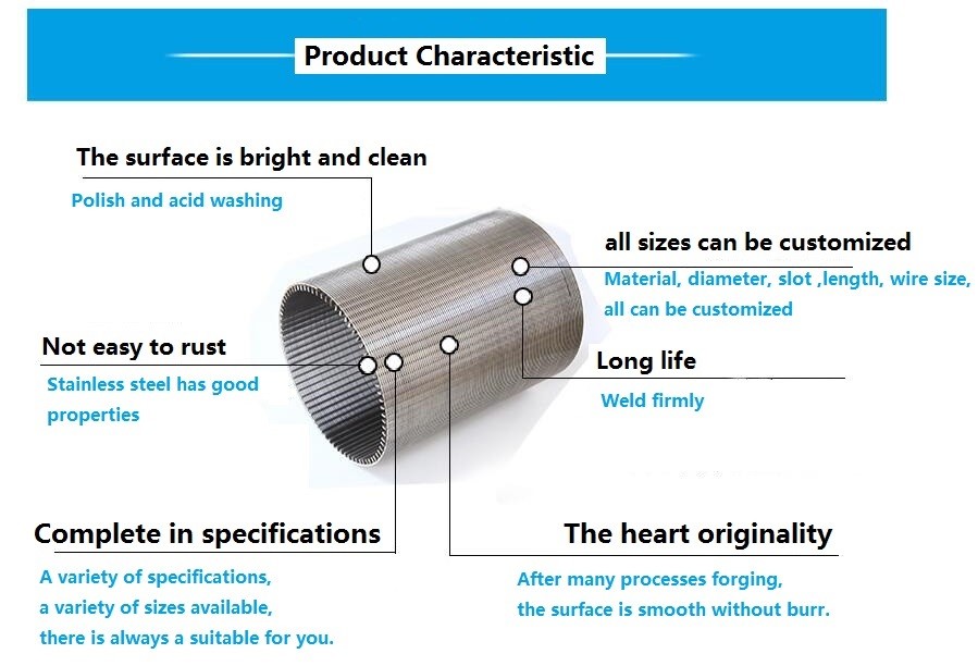 Astm Standard Wound Water Well Screen With Iso9001 Certificate