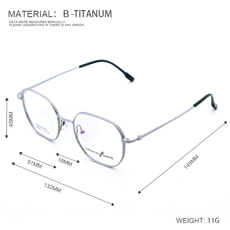 New Simple Casual Design B Titanium Optical Glasses Frame 66364