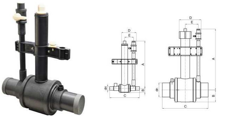 SDR11 SDR17.6 DN63-DN355 Single Discharge PE Ball Valve