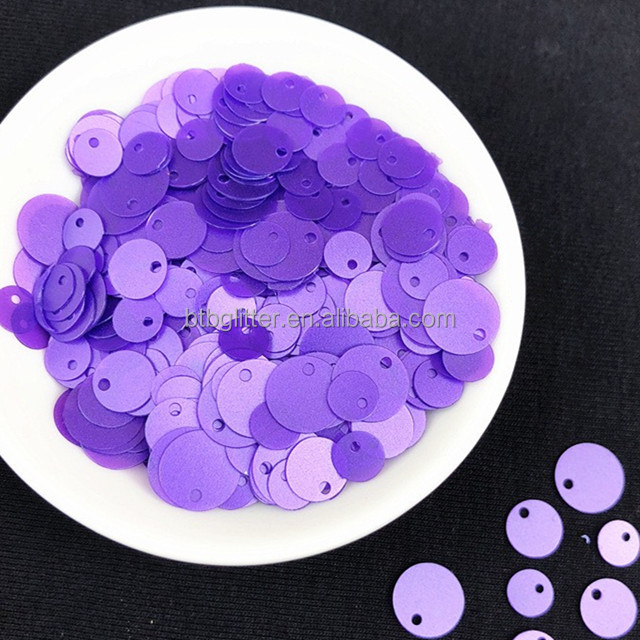 365 Colors 6mm 8mm 10mm MixesTop Hole Round Flat Loose Sequins for DIY Craft
