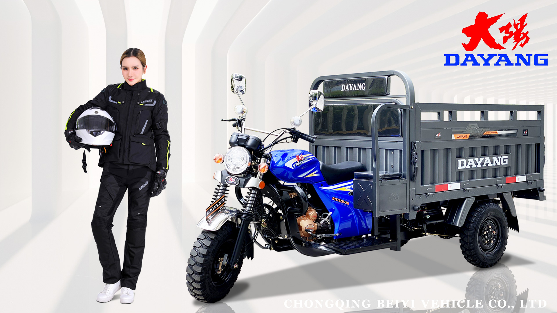 200cc Cargo Tricycle-Cargo-Afrique with Standard Size and Cargo Box Size 2.2*1.4m