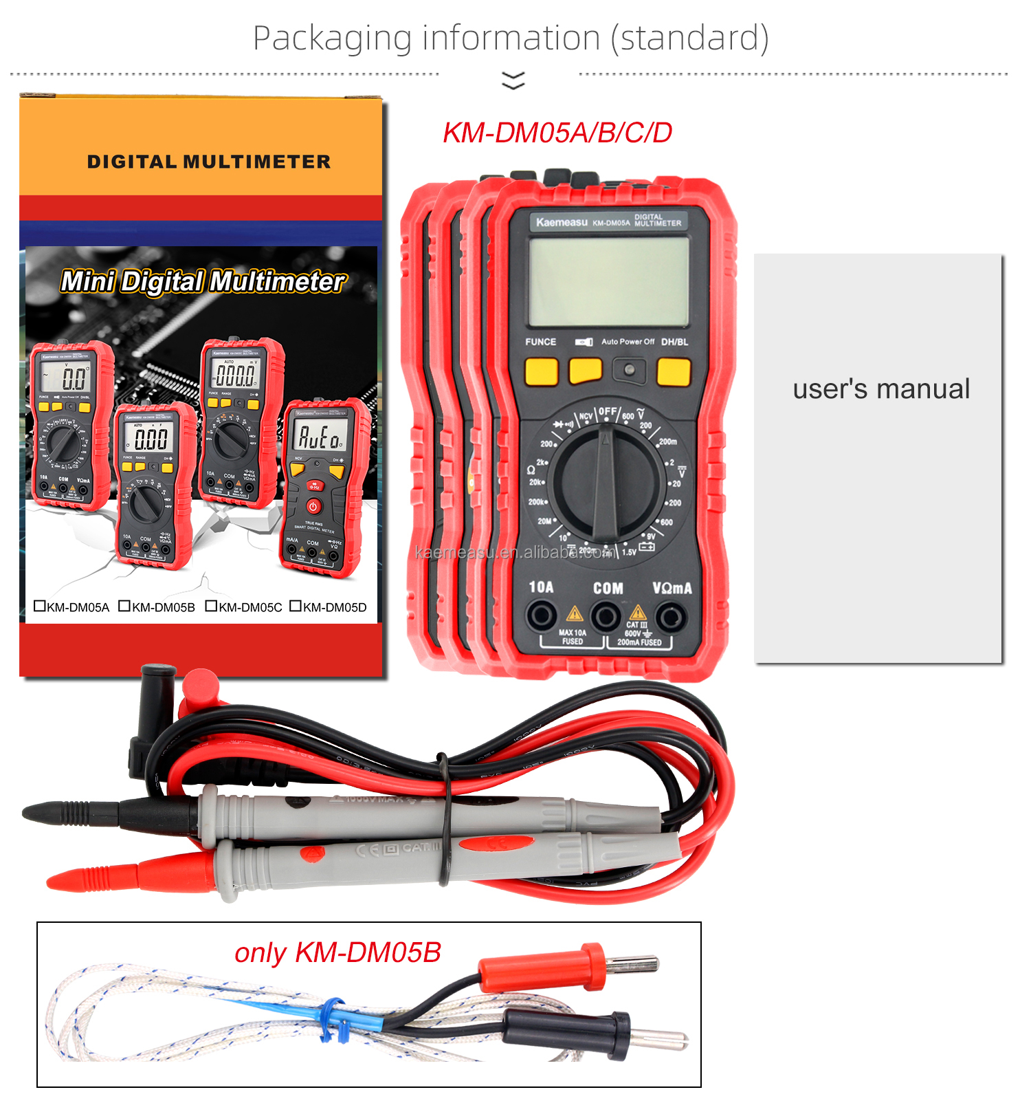 Multi-function Pocket Digital Multimeter Electrician Universal Meter High Precision DC/AC NCV True RMS Multimeters Tester