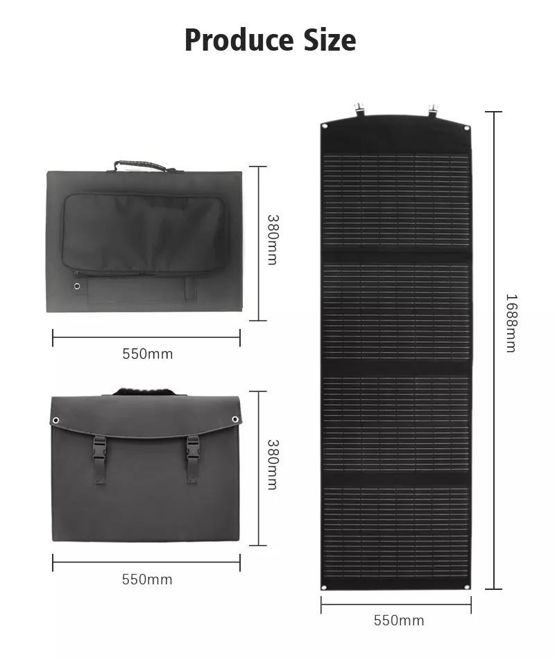 120WSolar Portable Foldable Solar Charger For Outdoor Camping