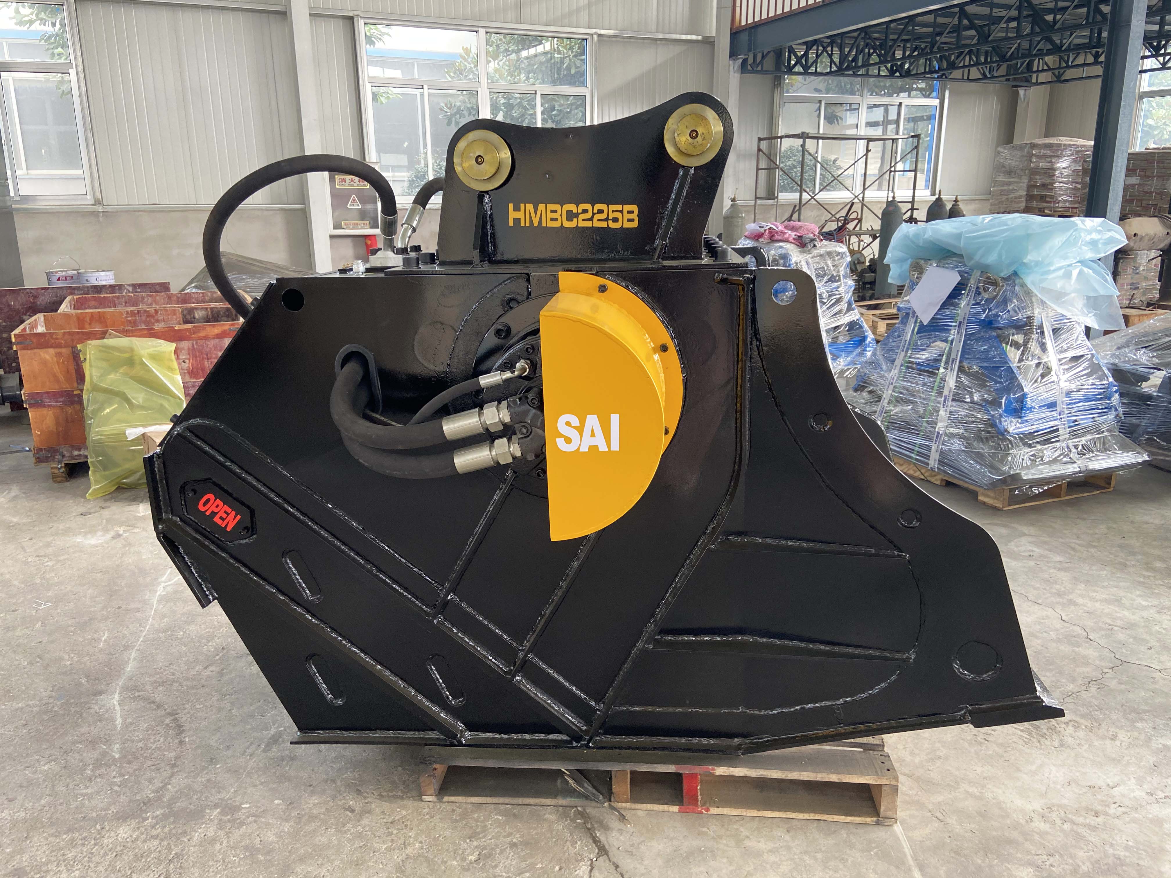 20T Excavator Rock Crusher Bucket Heavy Duty Construction Machine Attachment