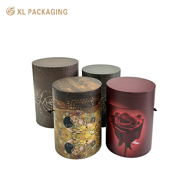Portable Cylindrical Paper Packaging Tubes Recyclable Cardboard Canister Packaging