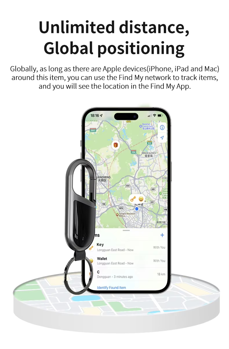 Small Keychain Gps Tracker Locator Itag Smart Finder For Vehicles