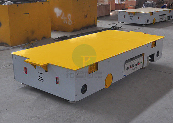 5t Steel Mill Workshop Material Handling Motorized Transfer Trolley On Cement Floor