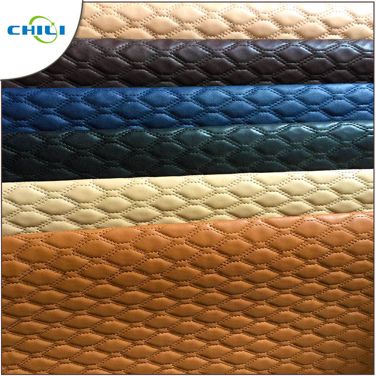 Artificial PVC Leather Fabric Non Woven Long Durability Chunky Elegant