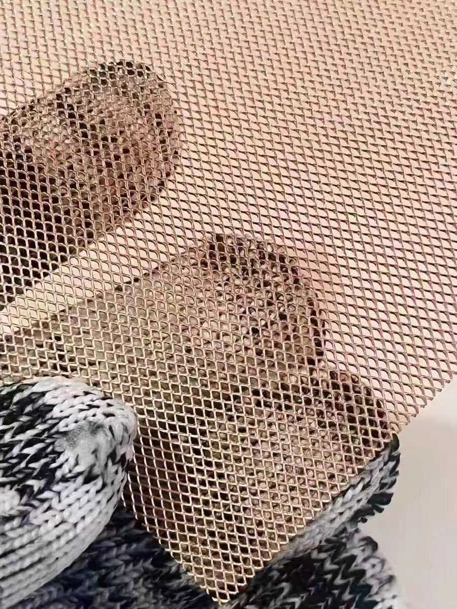 Anti Corrosion Brass / Cooper Expanded Metal Mesh For Electromagnetic Shielding