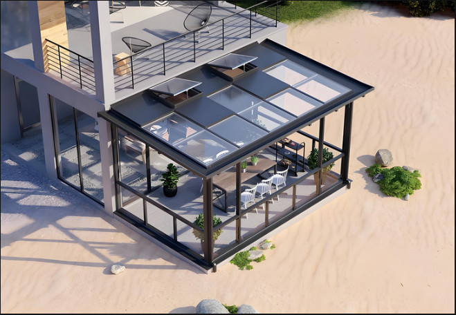 UV Resistant Modern Aluminum Glass Sunrooms For Indoor Outdoor Harmony