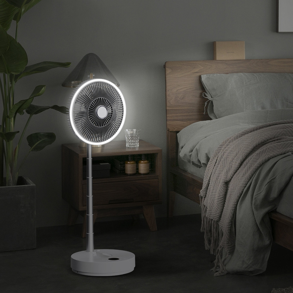 10000mAH Rechargeable Floor Standing Fans Oscillating Timmer Standing Fan Folding