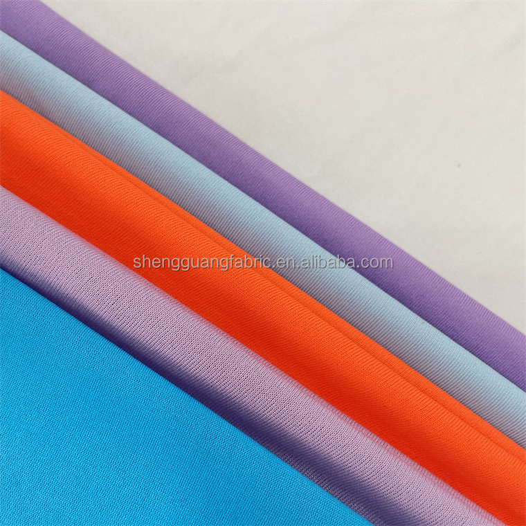 Wholesale low-cost and high-quality soft polyester fabric bags lining 100 polyester single knit jersey fabrics