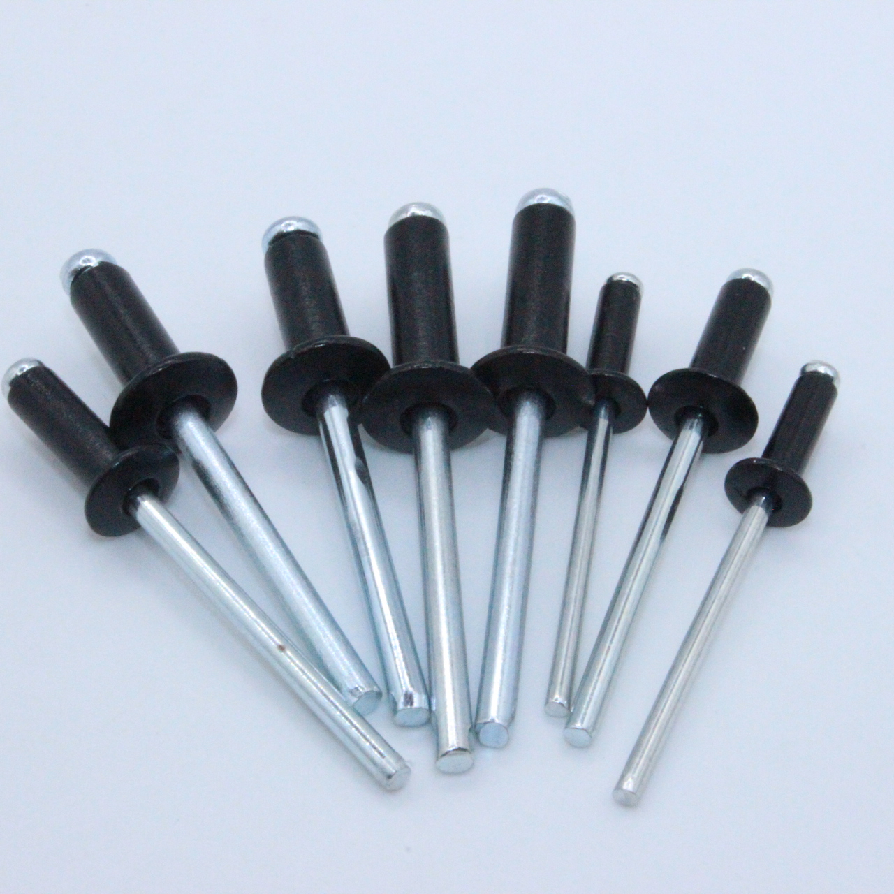 Aluminium Steel Pop Rivets with Open End Black Head ISO Standard 3/3.2/4/4.8/5/6