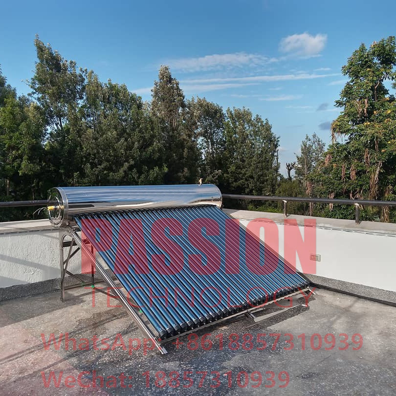 200L SS316 Enamel Inner Tank Pressure Solar Water Heater 20tubes Solar Collector