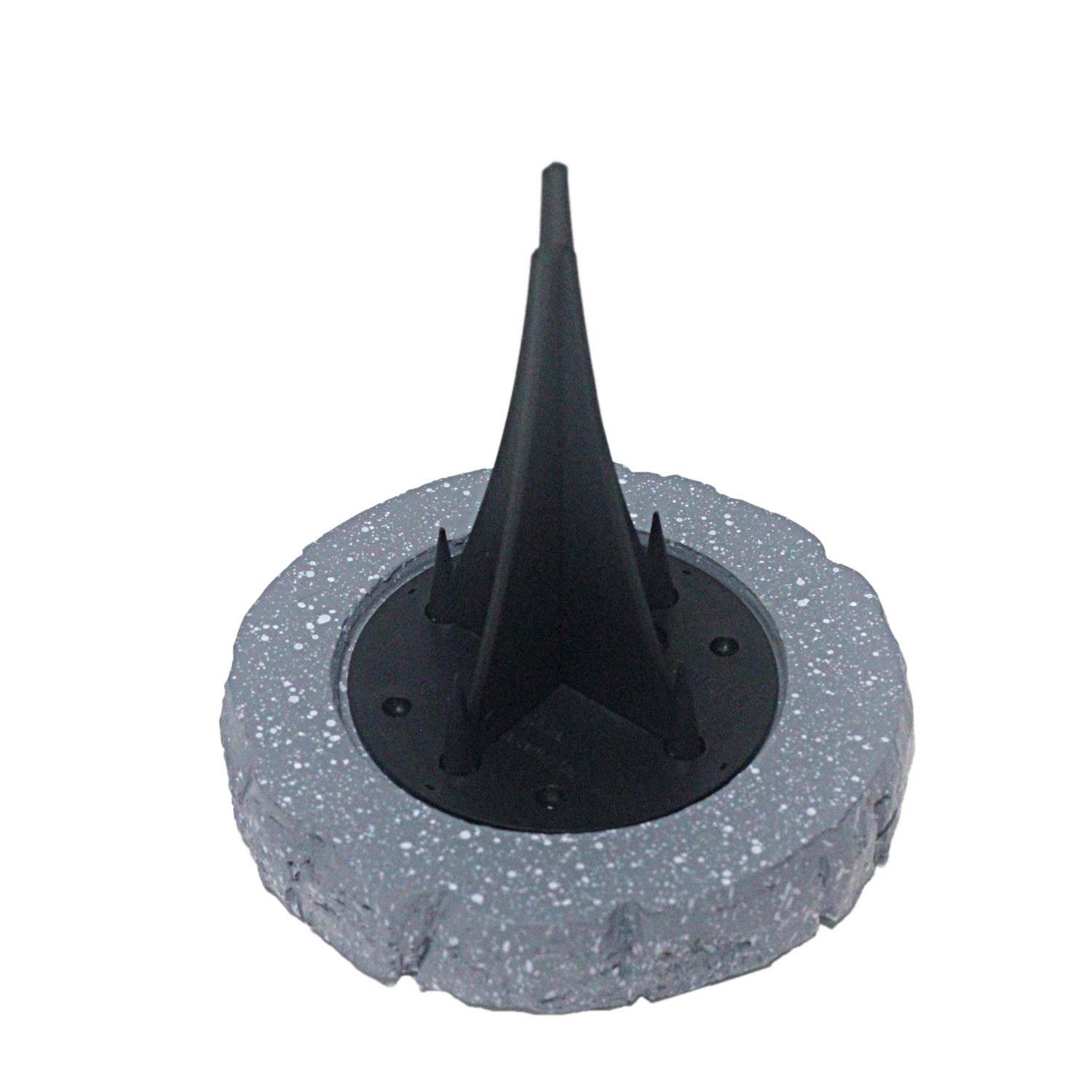 Waterproof LED Solar Powered Garden Ground Lights Simulated Marble Stone Appearance