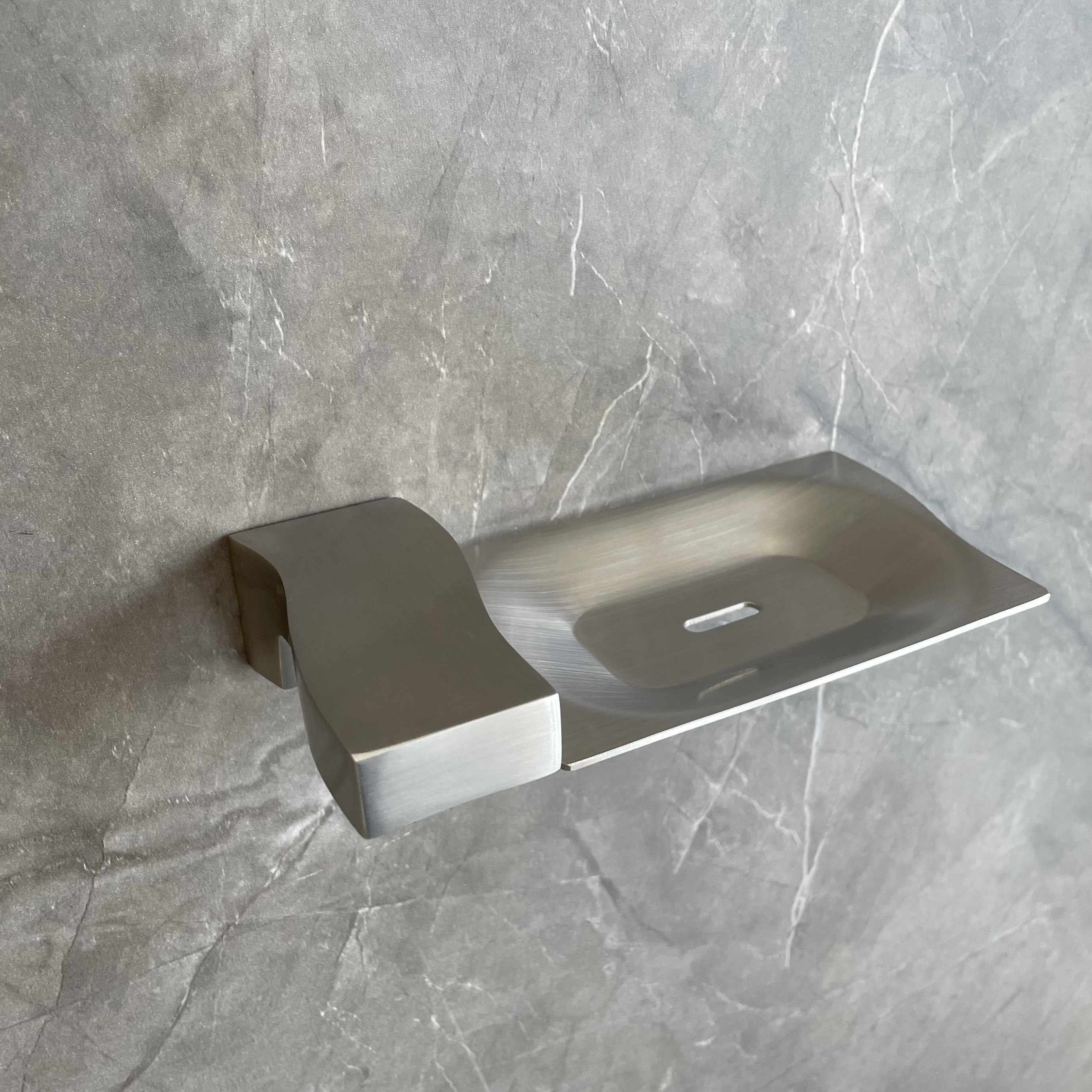 Bathroom Toilet Soap Dish Silver Soap Holder Wall Mount Satin Finish Rustproof