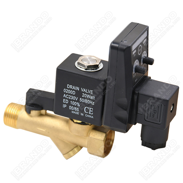 Sub Base Mounted 3 Way Brass Solenoid Valve For Screw Air Compressor